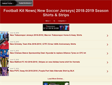 Tablet Screenshot of footballkitnews.com